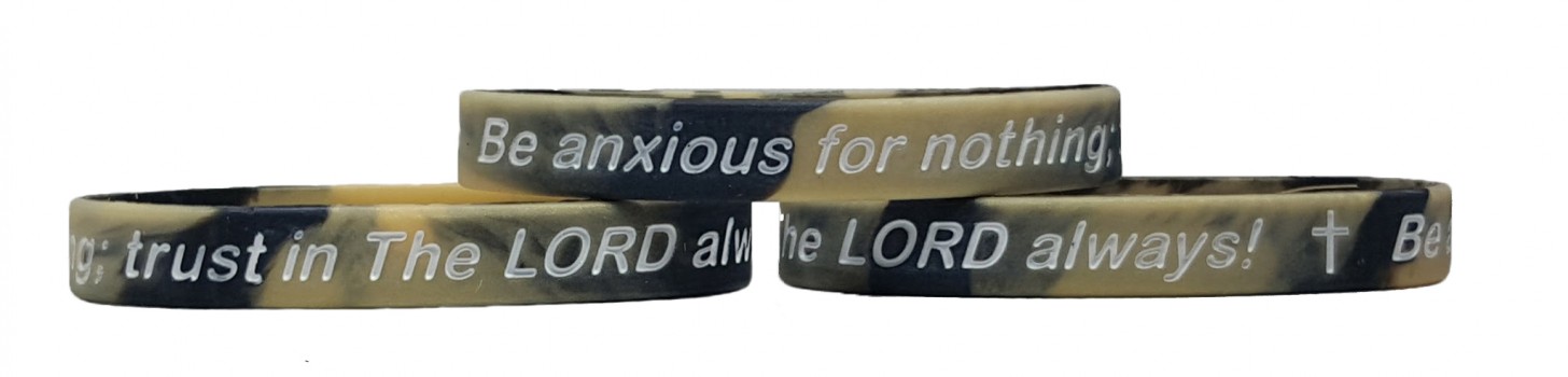 Renew Your Mind PHILIPPIANS 4:6 BE ANXIOUS FOR NOTHING Silicone Wrisbands 